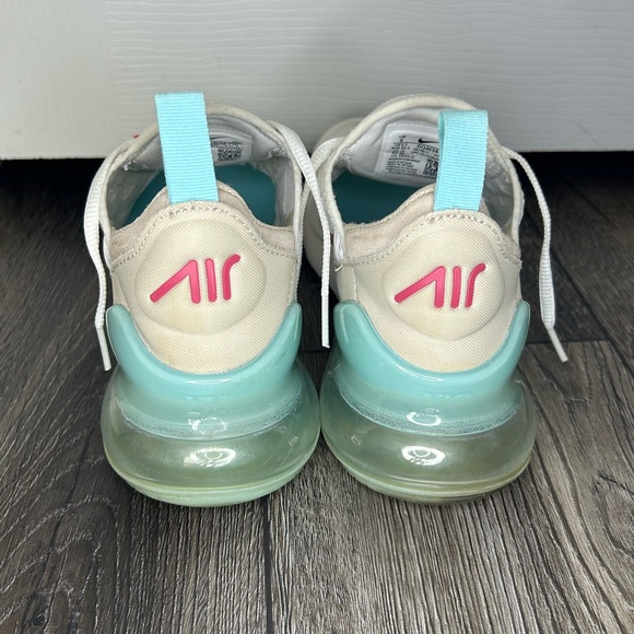 Nike Air Max 270 Women’s Size 9 White Pink Teal DQ4698-100 Running Shoes - Picture 12 of 13